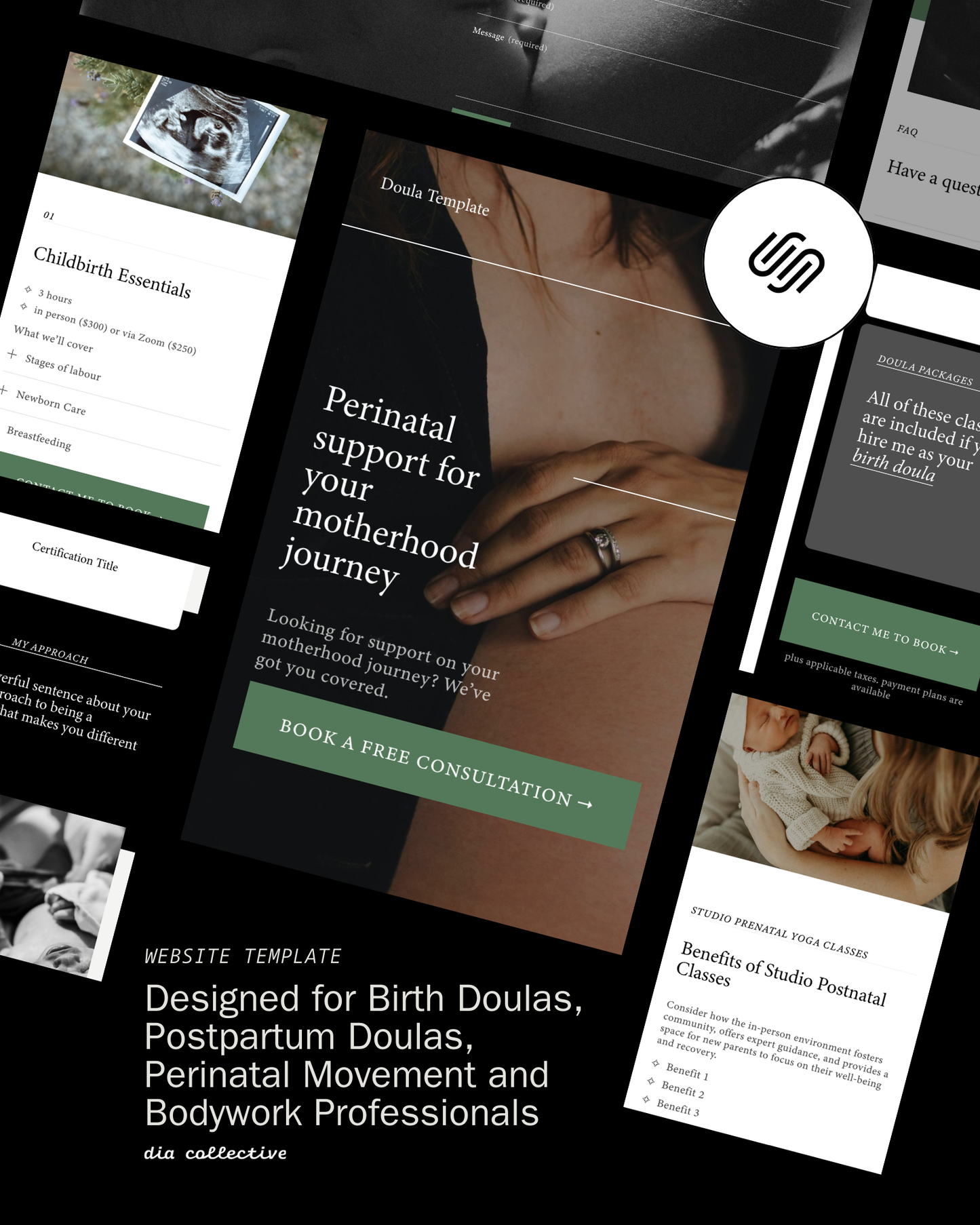 Doula Squarespace Template